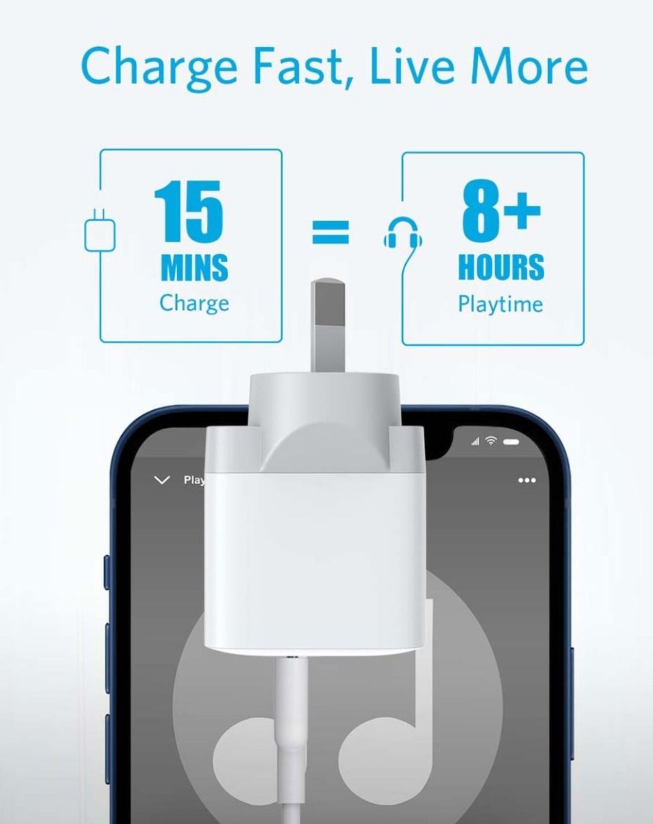 ANKER PowerPort III 20W PD USB-C CHARGER - WHITE