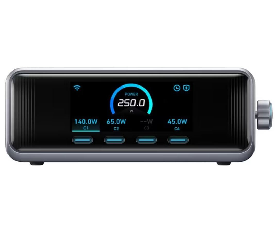Anker Prime 250W Desktop Charger 6-Port GaNPrime Fast Charging Hub with LCD