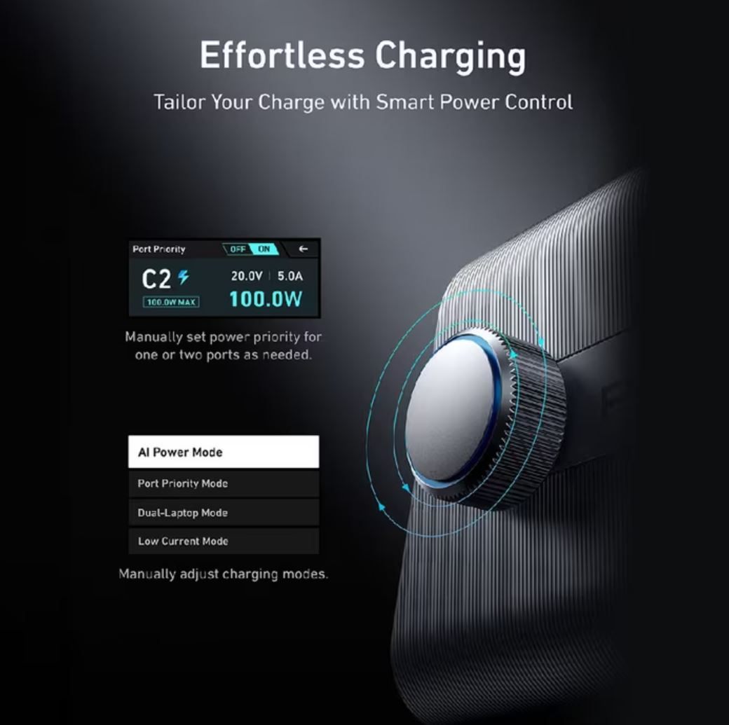 Anker Prime 250W Desktop Charger 6-Port GaNPrime Fast Charging Hub with LCD