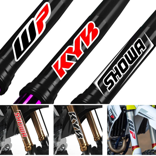 Motorcycle Front Fork Stickers Motocross Waterproof Fork Decal for Showa KYB WP Shocks Cool Vinyl Durable Suspension Decals
